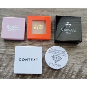 Lot of 5 Highligher Bronzer Double Dipper Context Diamantine Luna Magic Shaina B